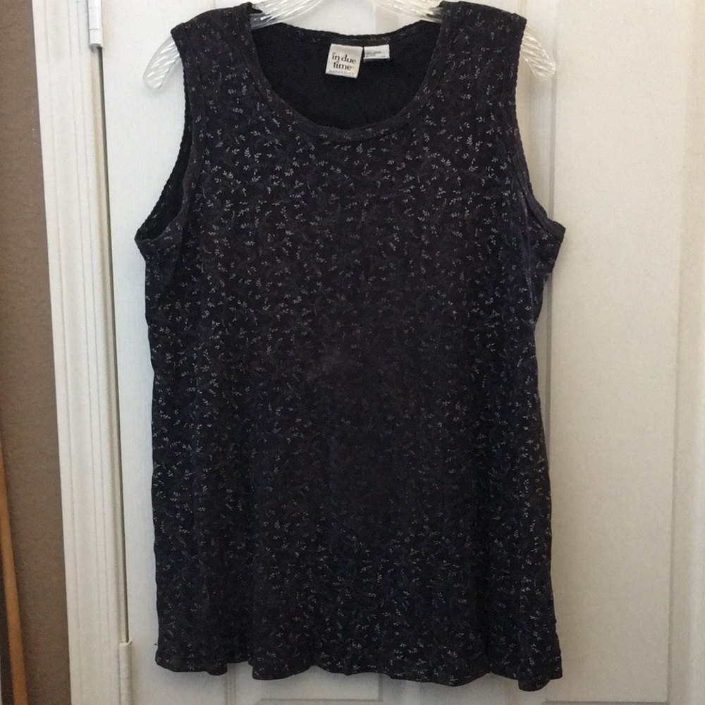 FINAL MARKDOWN Ladies’ In Due Time Maternity Tank Top w/Scalloped Neckline med